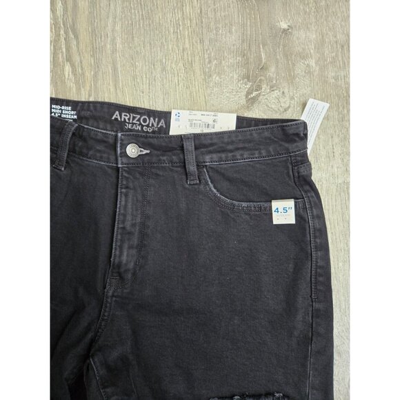 Arizona jean co midi short mid rise black record. Size 13 - Picture 3 of 8
